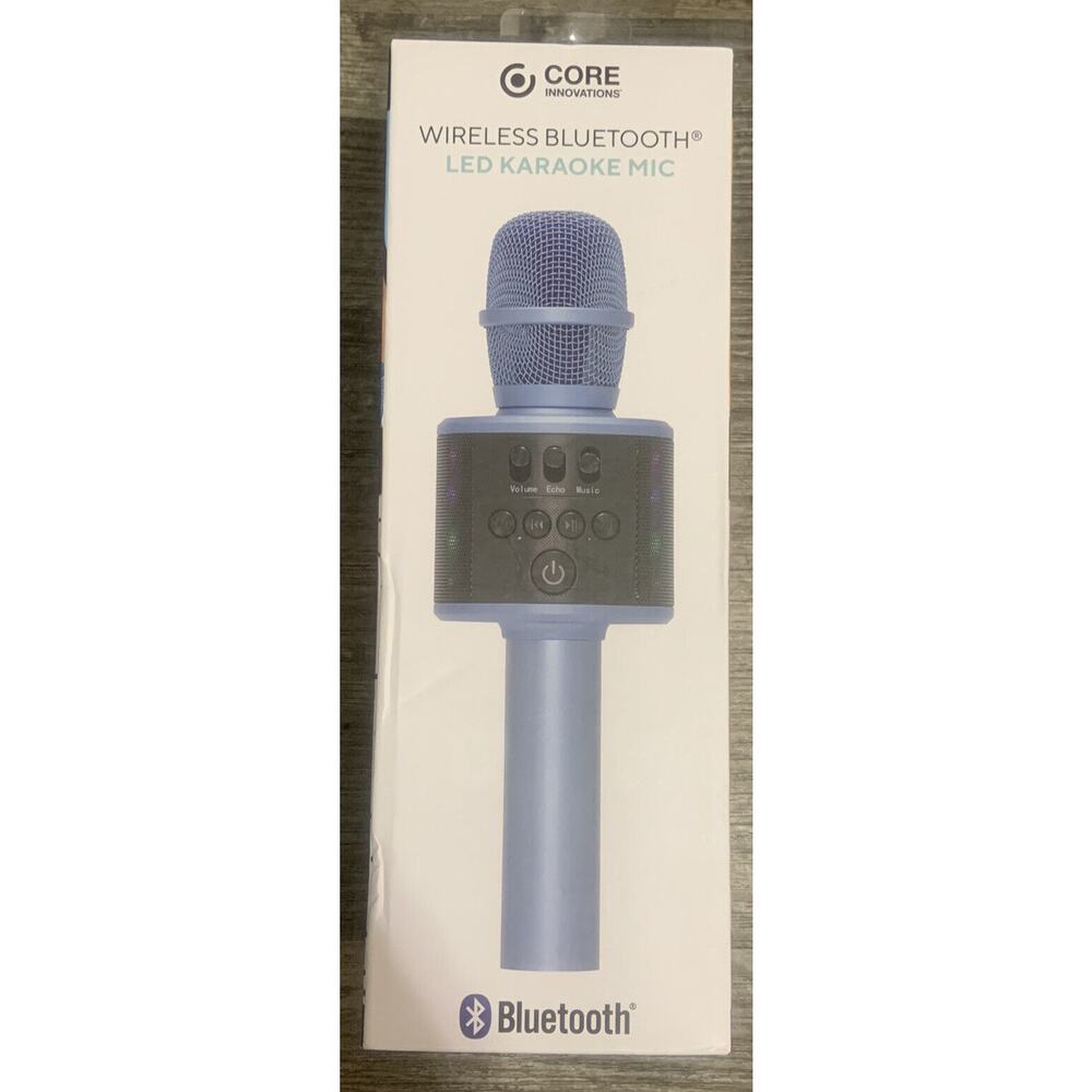 Karaoke Microphone Wireless Bluetooth Built-in Speakers HD Recording | Blue